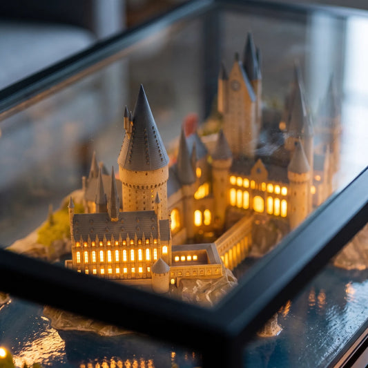 🏰 Fantasy Castle LED Coffee Table – A Magical Scene Under Glass