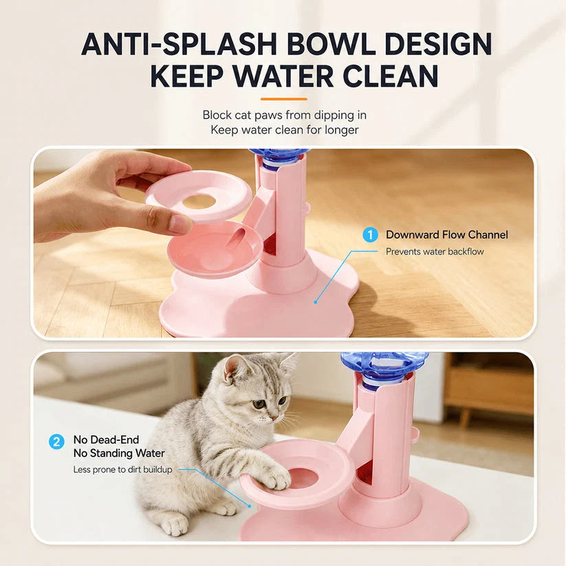 🐾 Gravity Pet Water Bowl – Automatic Fresh Water Dispenser For Cats & Dogs