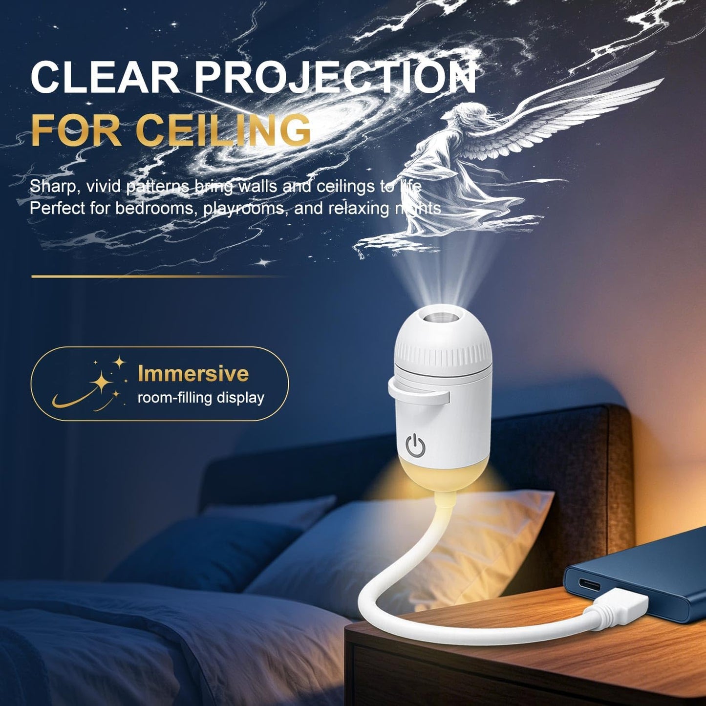 🌌 Galaxy Projector Night Light – Create Your Own Magical Starry World At Home