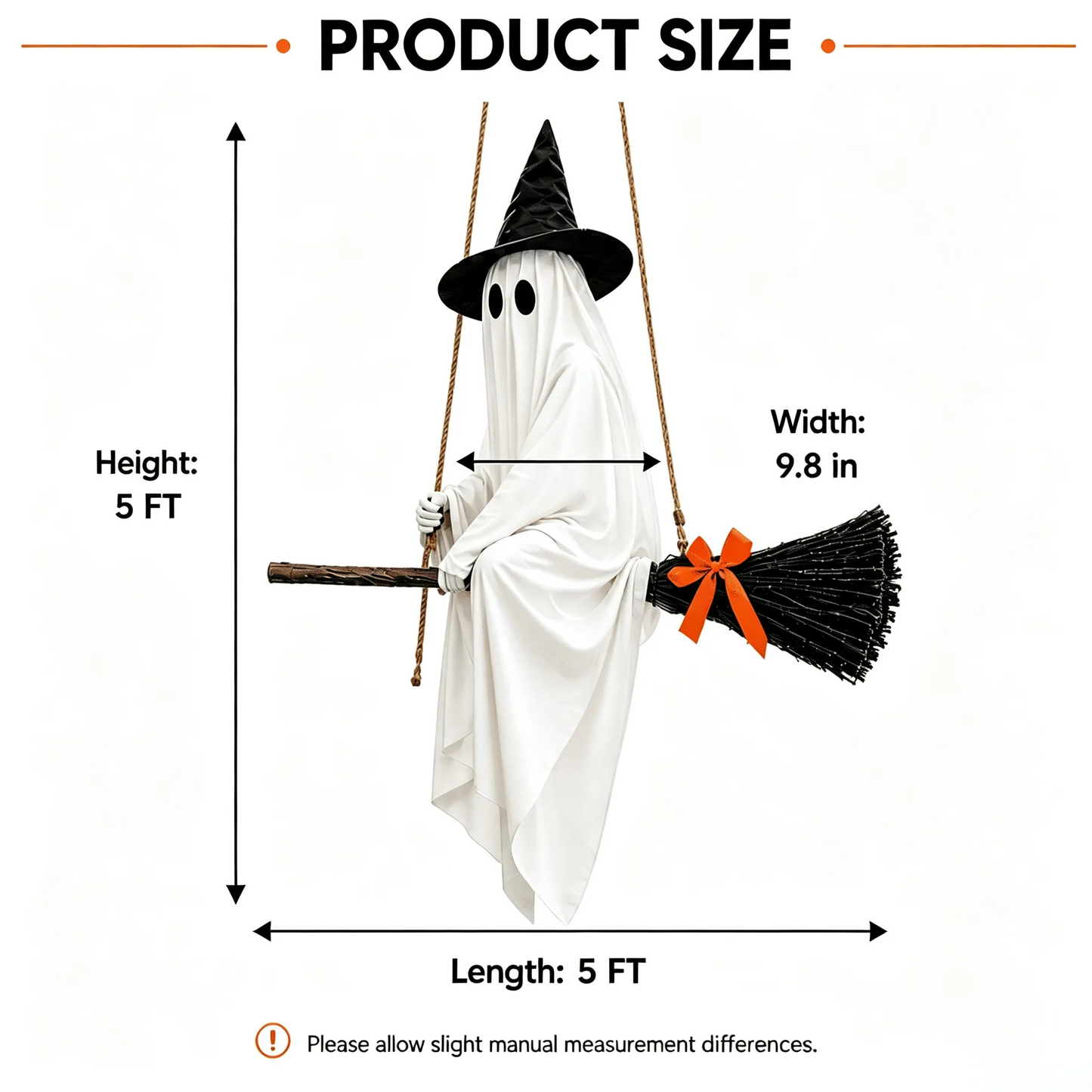 👻 5FT Glowing Ghost Halloween Decoration