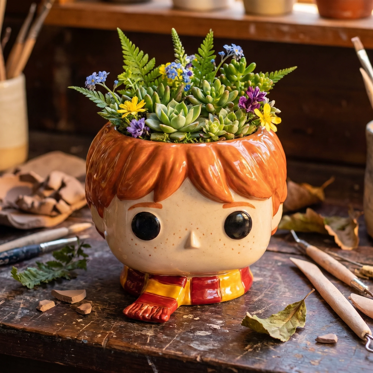 🧚‍♀️Magical Handcrafted Character Plant Pot