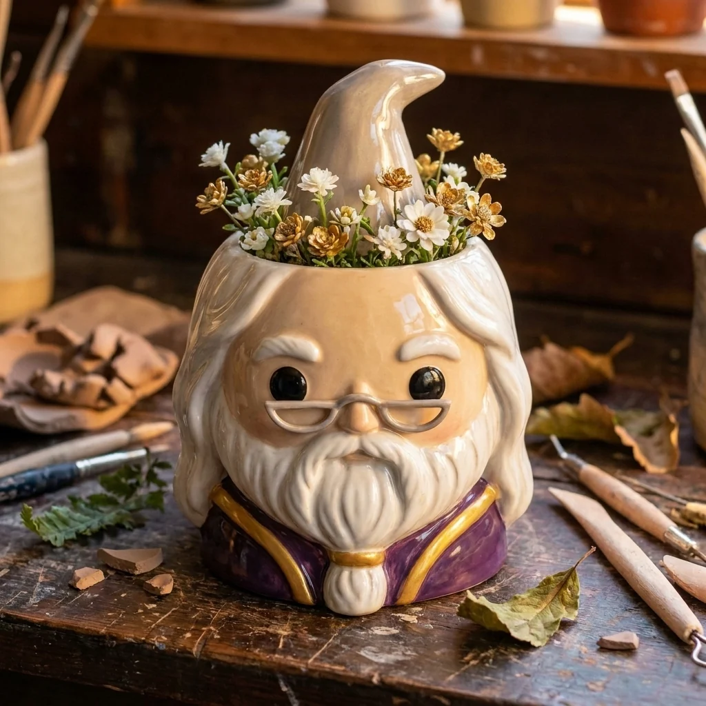 🧚‍♀️Magical Handcrafted Character Plant Pot