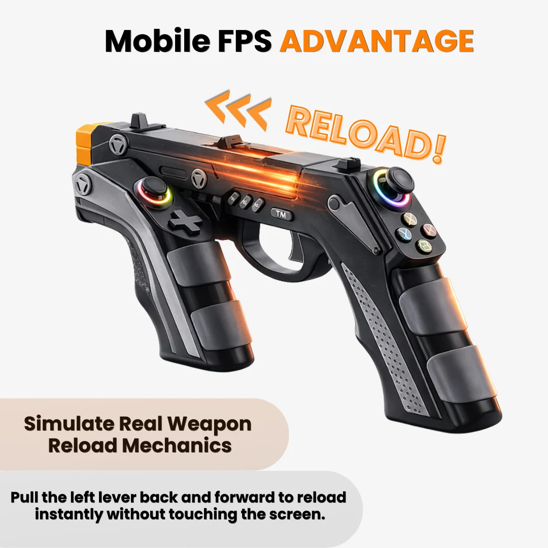 🎮 Gun‑Style Mobile Gaming Controller – Precision FPS Gamepad with Motion Aiming