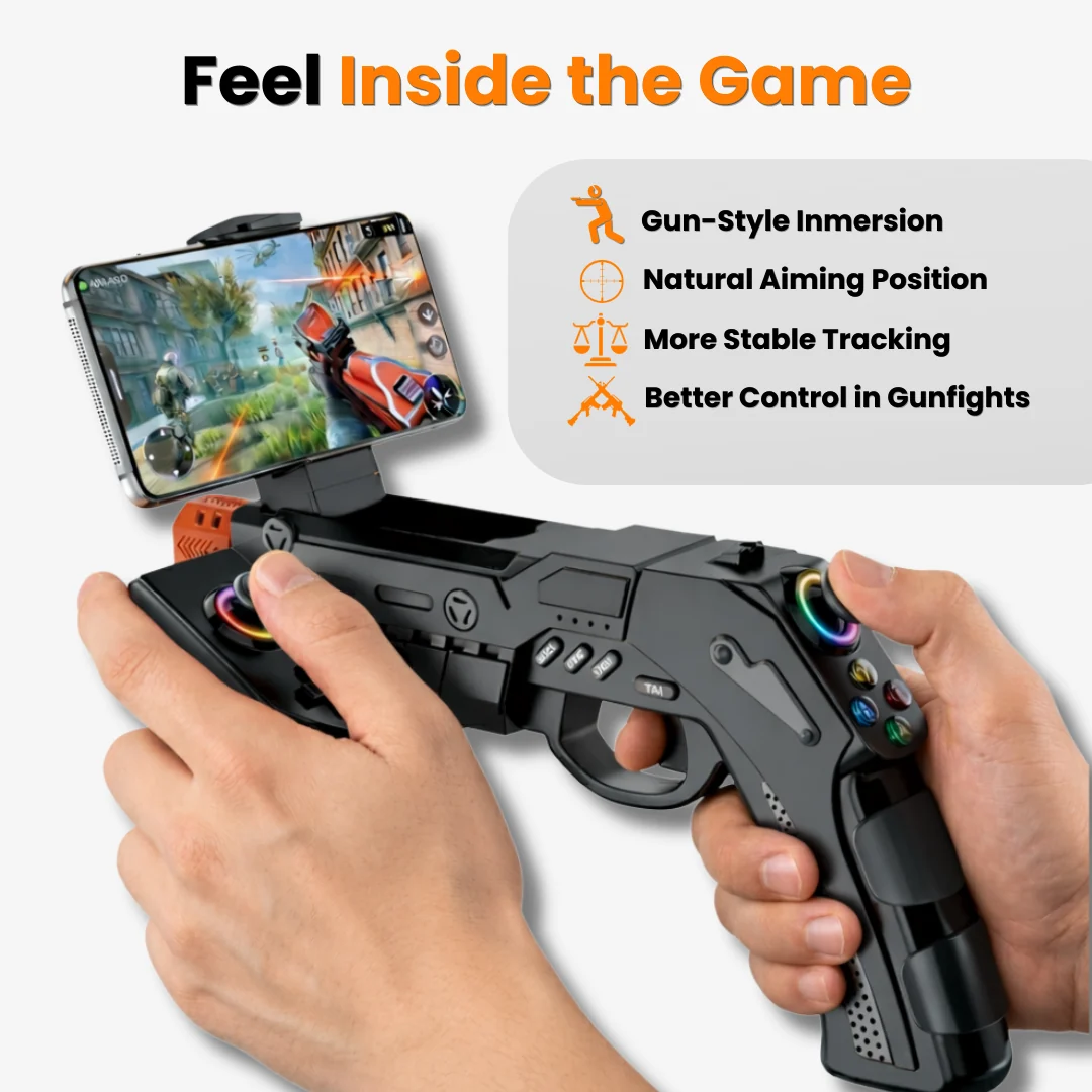 🎮 Gun‑Style Mobile Gaming Controller – Precision FPS Gamepad with Motion Aiming