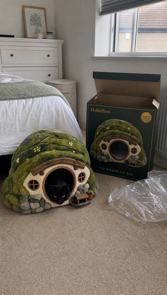 🐱 Cozy Burrow Cat Bed – A Little Hideaway They'll Love